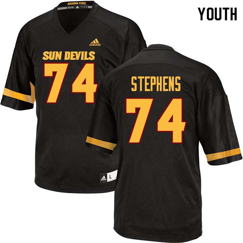 Youth #74 Corey Stephens Arizona State Sun Devils College Football Jerseys Sale-Black